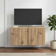 Vidaxl wandbeugel tv-kast 59,5 x 41 x 30 cm artisanaal eiken