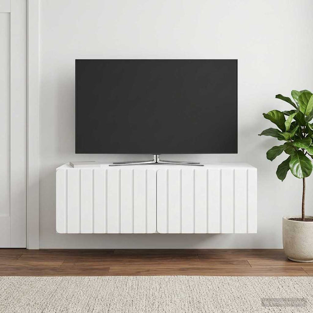 Vidaxl wandbeugel tv-kast 98 x 41 x 30 cm wit bewerkt hout