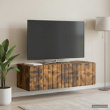 Vidaxl wandbeugel tv-kast 98 x 41 x 30 cm gerookt eiken bewerkt hout
