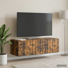 Vidaxl wandbeugel tv-kast 98 x 41 x 30 cm gerookt eiken bewerkt hout