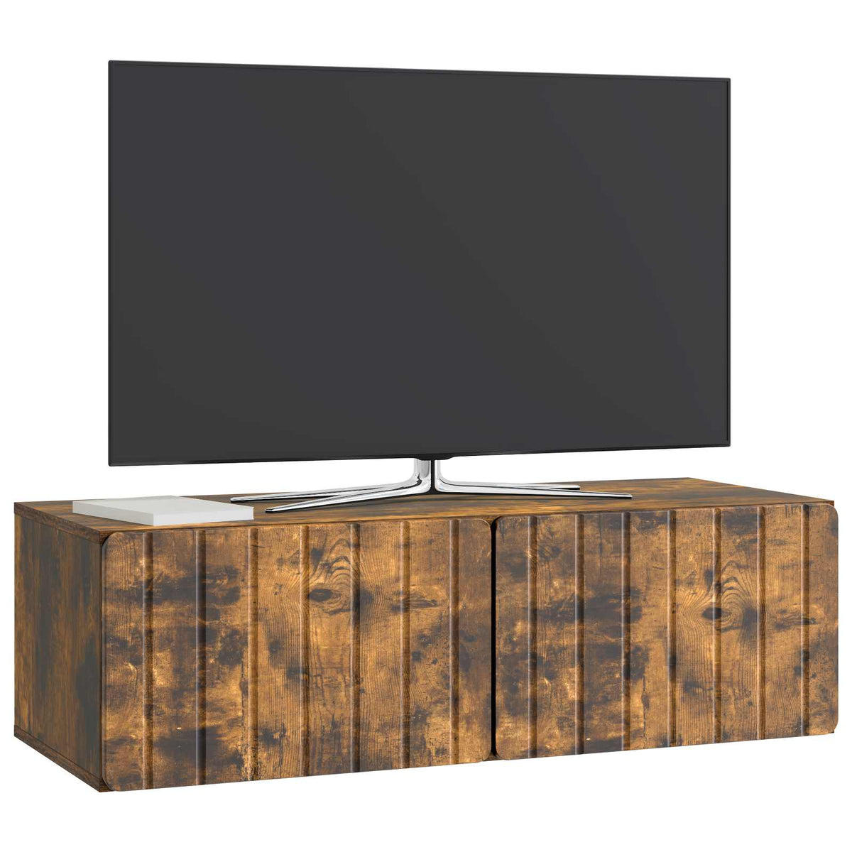 Vidaxl wandbeugel tv-kast 98 x 41 x 30 cm gerookt eiken bewerkt hout