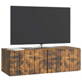 Vidaxl wandbeugel tv-kast 98 x 41 x 30 cm gerookt eiken bewerkt hout