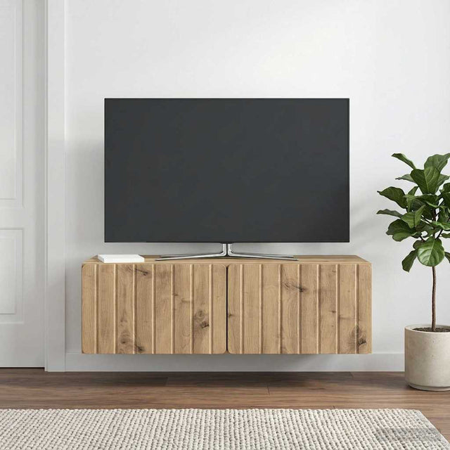 Vidaxl wandbeugel tv-kast 98 x 41 x 30 cm artisanaal eiken