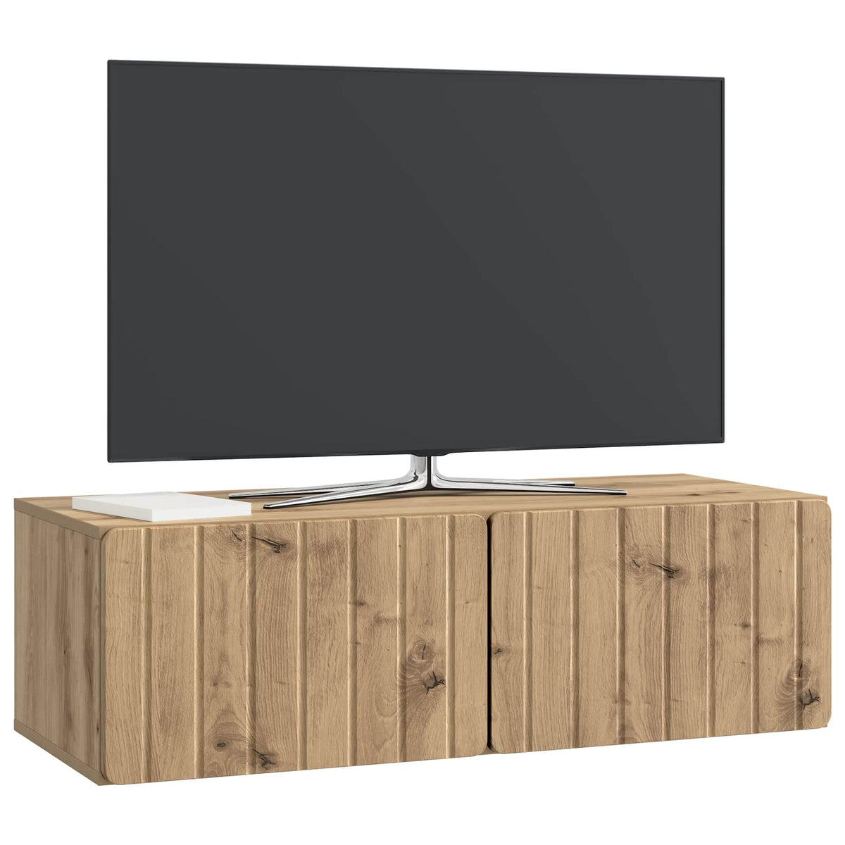 Vidaxl wandbeugel tv-kast 98 x 41 x 30 cm artisanaal eiken