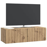 Vidaxl wandbeugel tv-kast 98 x 41 x 30 cm artisanaal eiken