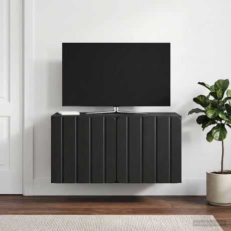 Vidaxl wandbeugel tv-kast 59,5 x 31 x 30 cm zwart bewerkt hout