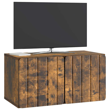 Vidaxl wandbeugel tv-kast 59,5 x 31 x 30 cm gerookt eiken bewerkt hout