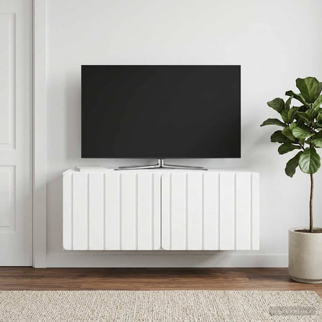Vidaxl wandbeugel tv-kast 78,5 x 31 x 30 cm wit bewerkt hout