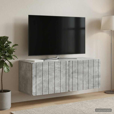 Vidaxl wandbeugel tv-kast 78,5 x 31 x 30 cm betongrijs bewerkt hout
