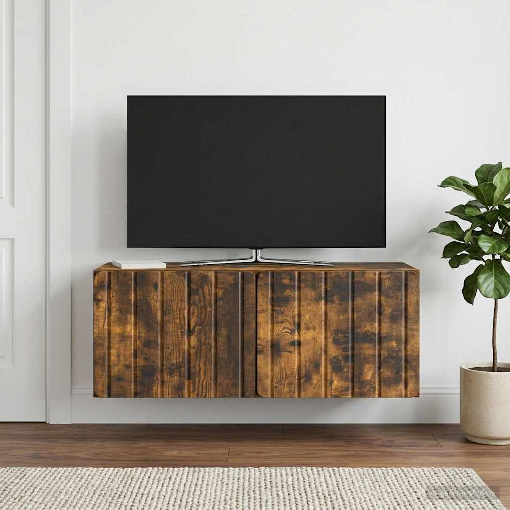 Vidaxl wandbeugel tv-kast 78,5 x 31 x 30 cm gerookt eiken bewerkt hout