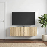 Vidaxl wandbeugel tv-kast 98 x 31 x 30 cm sonoma eiken bewerkt hout