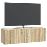 Vidaxl wandbeugel tv-kast 98 x 31 x 30 cm sonoma eiken bewerkt hout