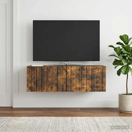 Vidaxl wandbeugel tv-kast 98 x 31 x 30 cm gerookt eiken bewerkt hout