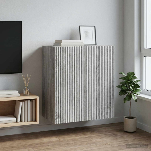 Vidaxl wandkast 59 x 31 x 60 cm bewerkt hout grijs sonoma