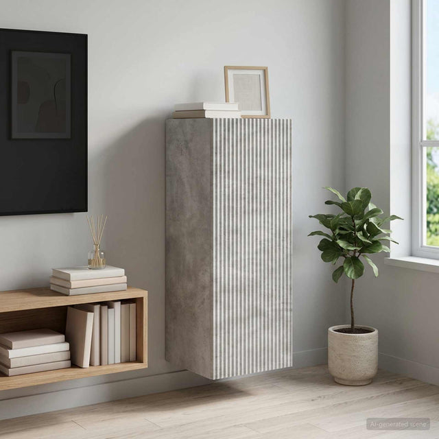 Vidaxl wandkast 33 x 34,5 x 90 cm bewerkt hout betongrijs