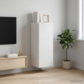 Vidaxl wandkast 33 x 34,5 x 90 cm bewerkt hout hoogglans wit