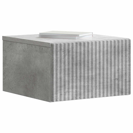 Vidaxl wandbeugel bedkast betongrijs 33 x 34,5 x 20 cm bewerkt hout