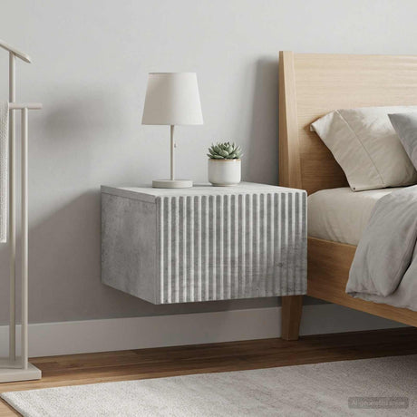 Vidaxl wandbeugel bedkast 2 st betongrijs 33 x 34,5 x 20 cm