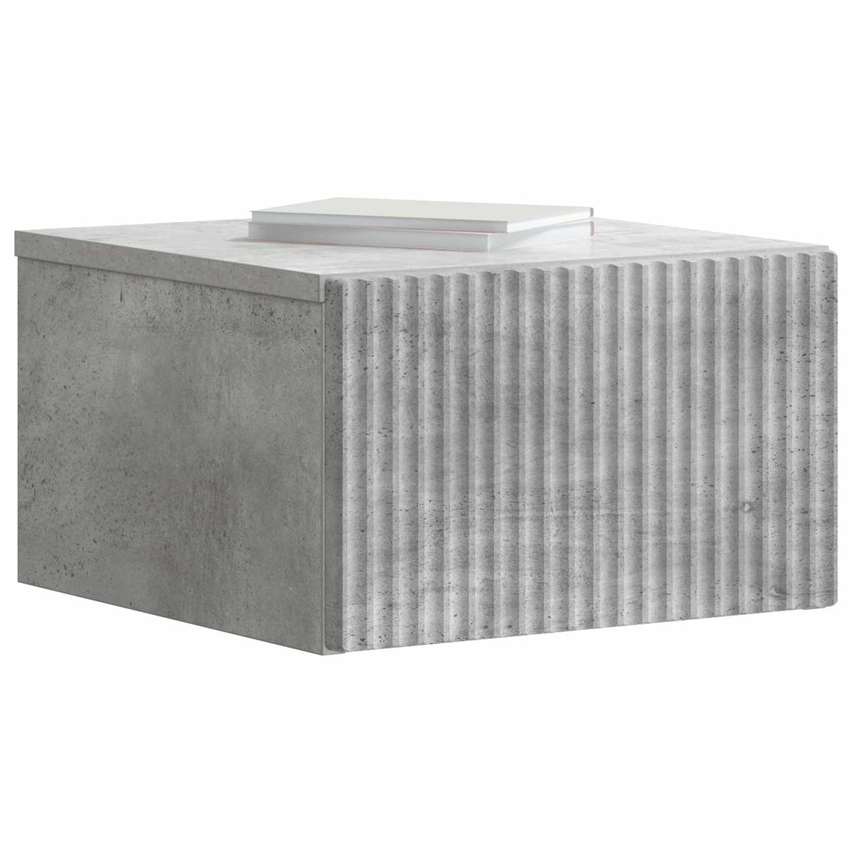 Vidaxl wandbeugel bedkast 2 st betongrijs 33 x 34,5 x 20 cm