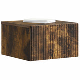 Vidaxl wandbeugel bedkast 2 st gerookt eiken 33 x 34,5 x 20 cm