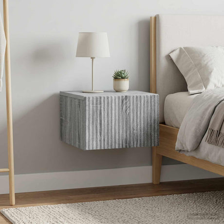 Vidaxl wandbeugel bedkast 2 st grijs sonoma 33 x 34,5 x 20 cm