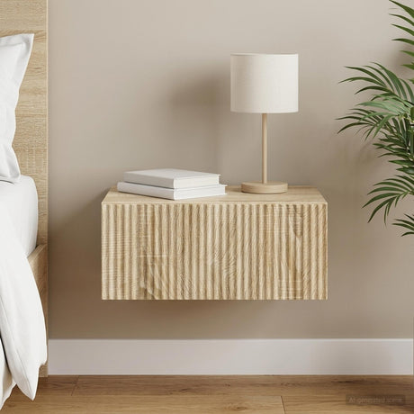 Vidaxl wandbeugel bedkast sonoma eiken 49 x 34,5 x 20 cm bewerkt hout