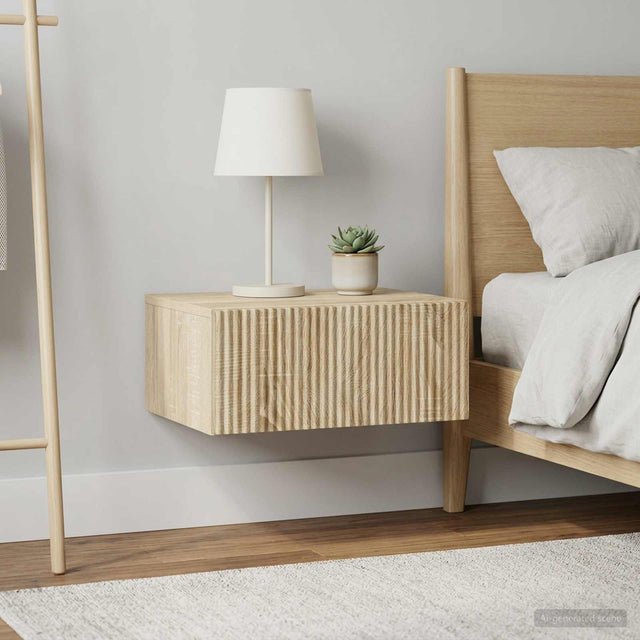Vidaxl wandbeugel bedkast 2 st sonoma eiken 49 x 34,5 x 20 cm