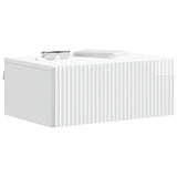 Vidaxl wandbeugel bedkast 2 st hoogglans wit 49 x 34,5 x 20 cm