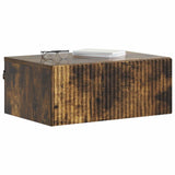 Vidaxl wandbeugel bedkast 2 st gerookt eiken 49 x 34,5 x 20 cm