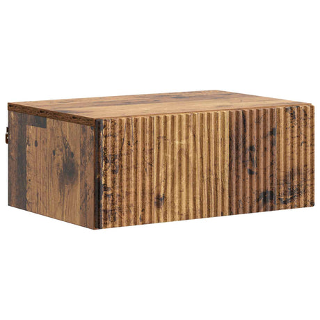 Vidaxl wandbeugel bedkast oud hout 49 x 34,5 x 20 cm bewerkt hout