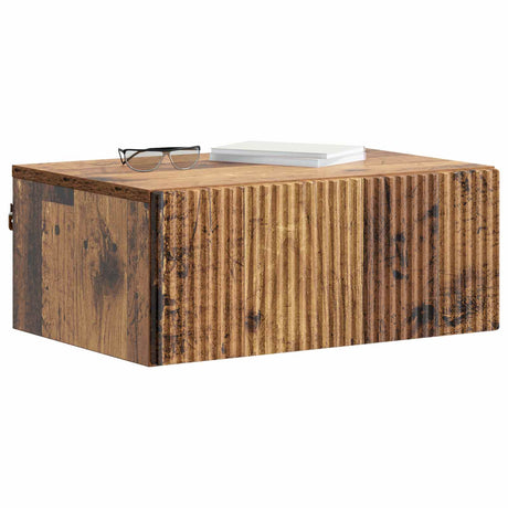 Vidaxl wandbeugel bedkast oud hout 49 x 34,5 x 20 cm bewerkt hout