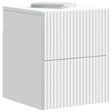Vidaxl wandbeugel bedkast 2 st wit 33 x 34,5 x 40 cm bewerkt hout