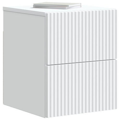 Vidaxl wandbeugel bedkast 2 st wit 33 x 34,5 x 40 cm bewerkt hout