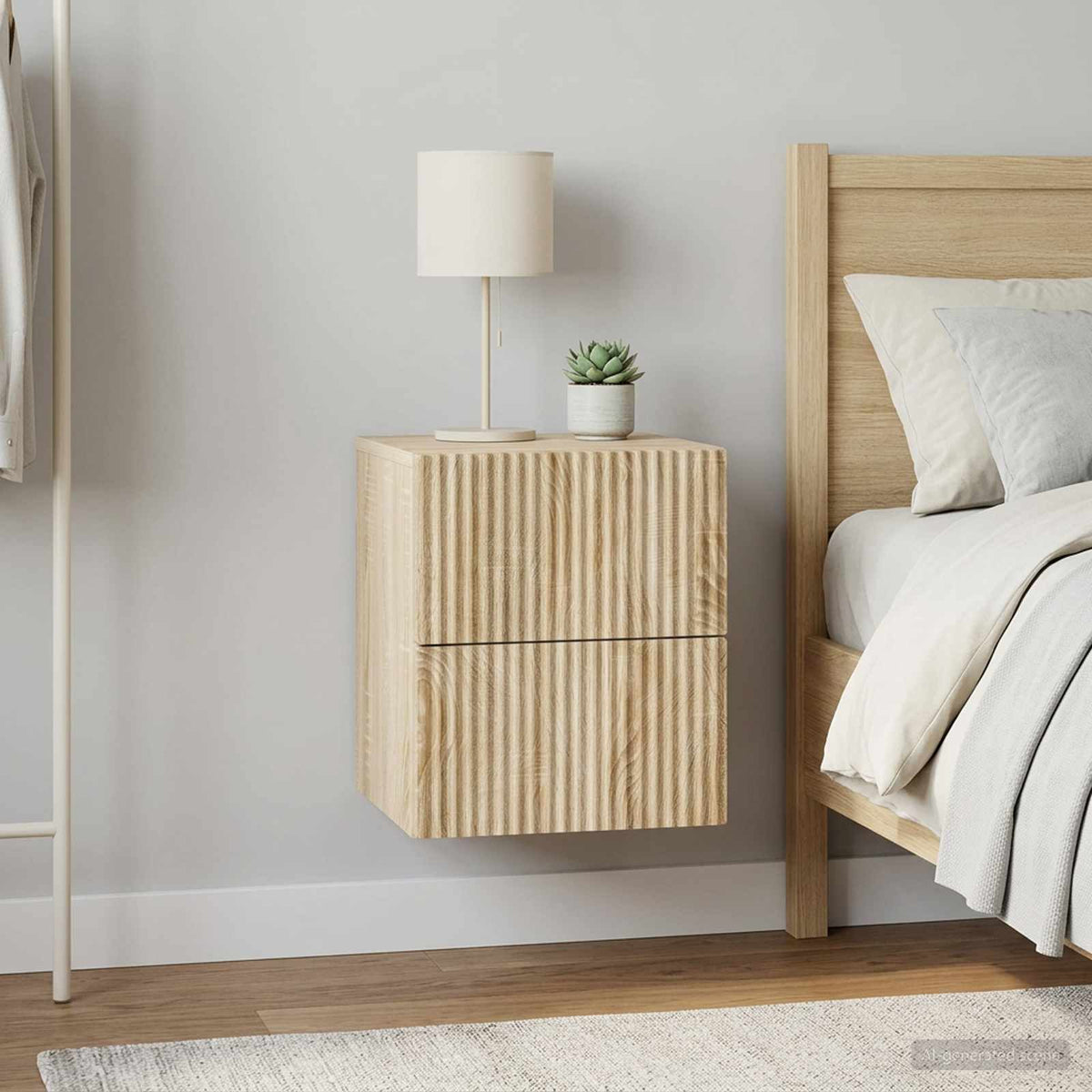 Vidaxl wandbeugel bedkast 2 st sonoma eiken 33 x 34,5 x 40 cm