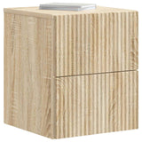 Vidaxl wandbeugel bedkast 2 st sonoma eiken 33 x 34,5 x 40 cm
