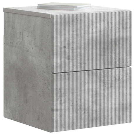 Vidaxl wandbeugel bedkast betongrijs 33 x 34,5 x 40 cm bewerkt hout