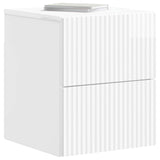 Vidaxl wandbeugel bedkast 2 st hoogglans wit 33 x 34,5 x 40 cm