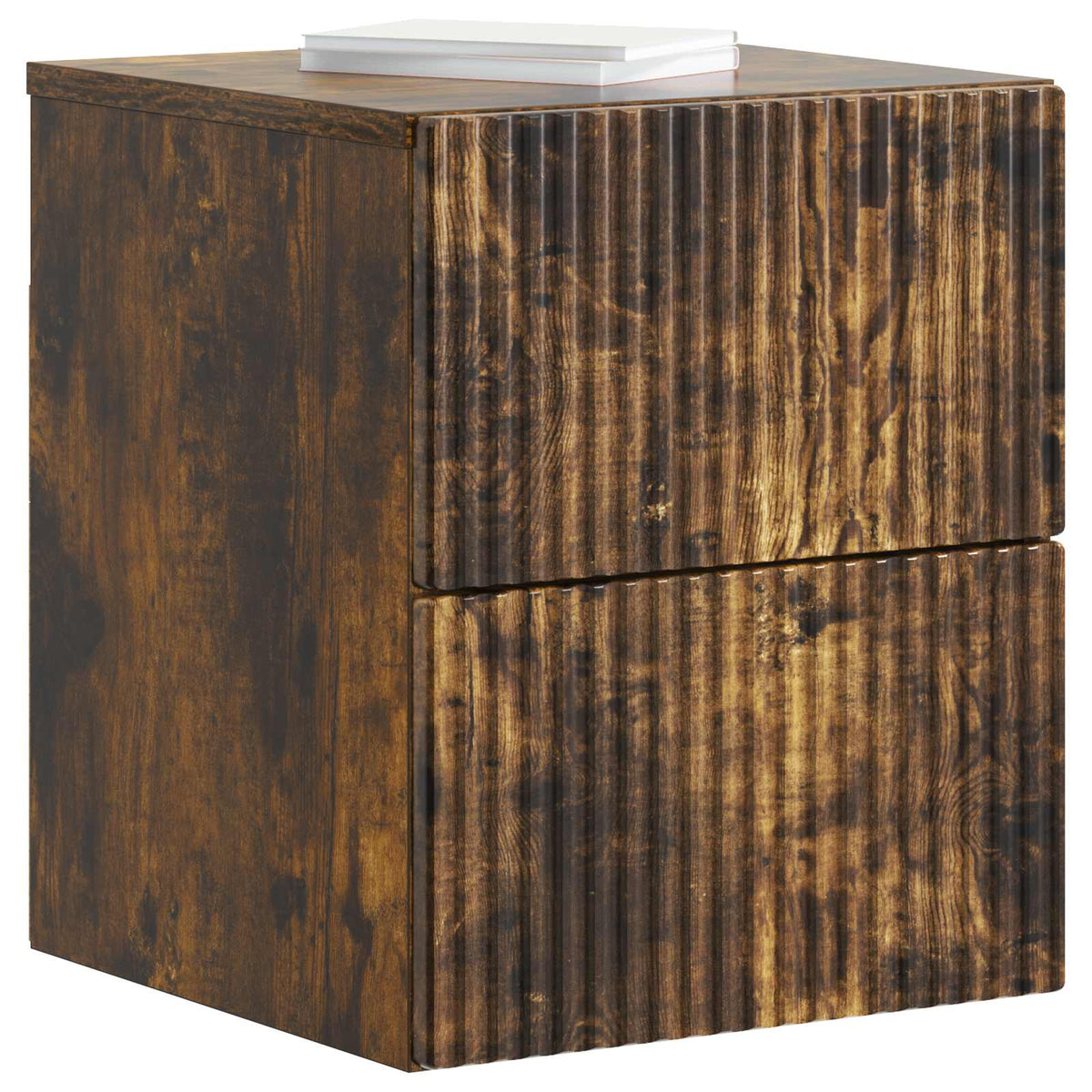 Vidaxl wandbeugel bedkast 2 st gerookt eiken 33 x 34,5 x 40 cm