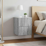 Vidaxl wandbeugel bedkast 2 st grijs sonoma 33 x 34,5 x 40 cm