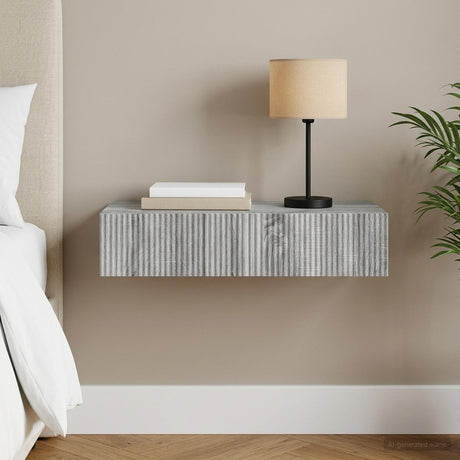 Vidaxl wandmontage zijtafel 87,5 x 34,5 x 17 cm bewerkt hout
