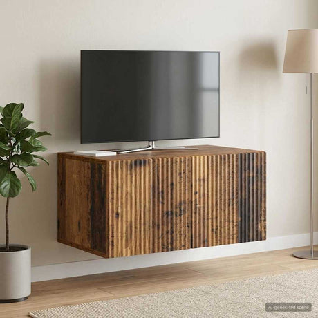 Vidaxl wandbeugel tv-kast 59,5 x 41 x 30 cm oud hout bewerkt hout