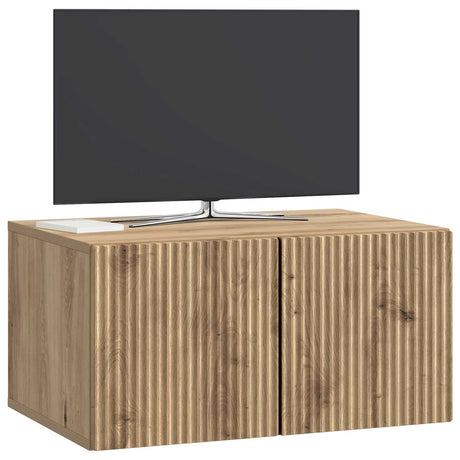 Vidaxl wandbeugel tv-kast 59,5 x 41 x 30 cm artisanaal eiken