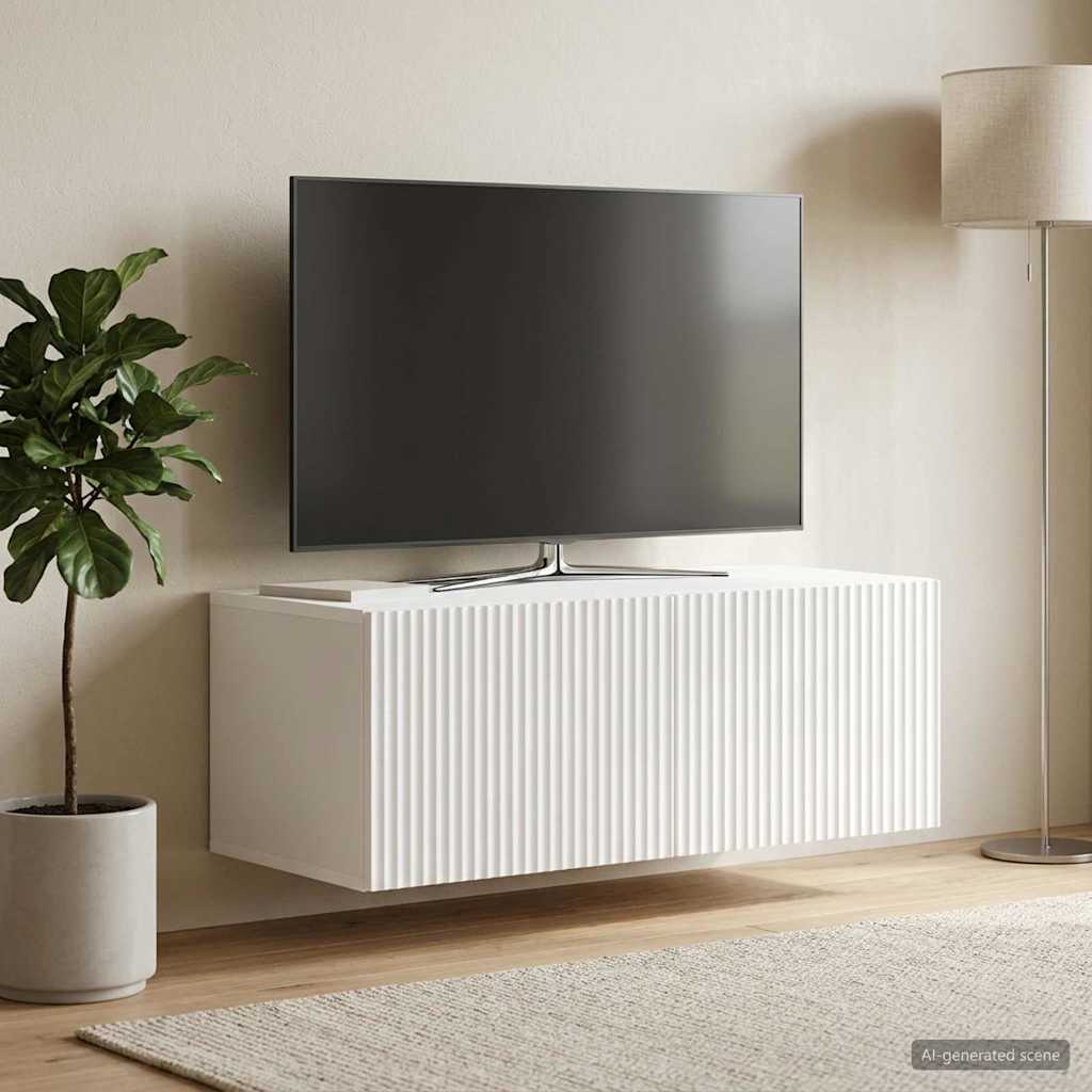 Vidaxl wandbeugel tv-kast wit 78,5 x 41 x 30 cm bewerkt hout