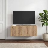 Vidaxl wandbeugel tv-kast 78,5 x 41 x 30 cm artisanaal eiken
