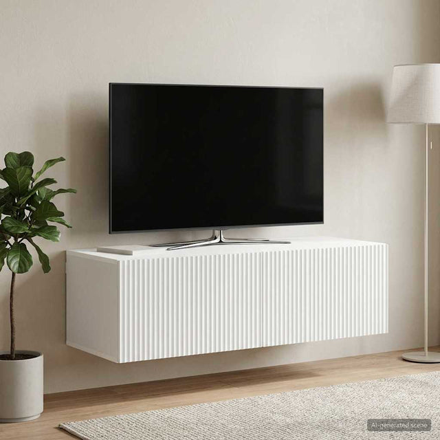 Vidaxl wandbeugel tv-kast wit 98 x 41 x 30 cm bewerkt hout