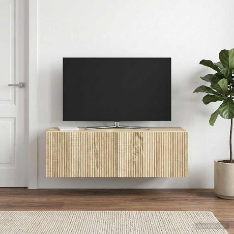 Vidaxl wandbeugel tv-kast 98 x 41 x 30 cm sonoma eiken bewerkt hout