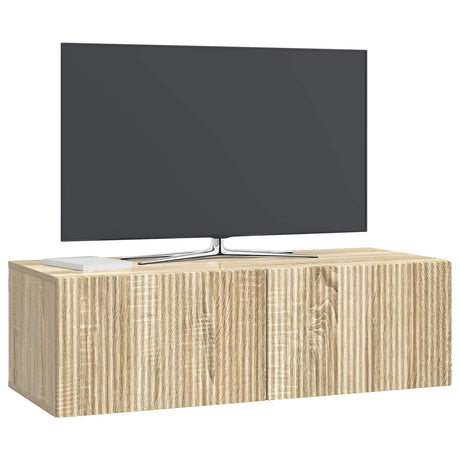 Vidaxl wandbeugel tv-kast 98 x 41 x 30 cm sonoma eiken bewerkt hout
