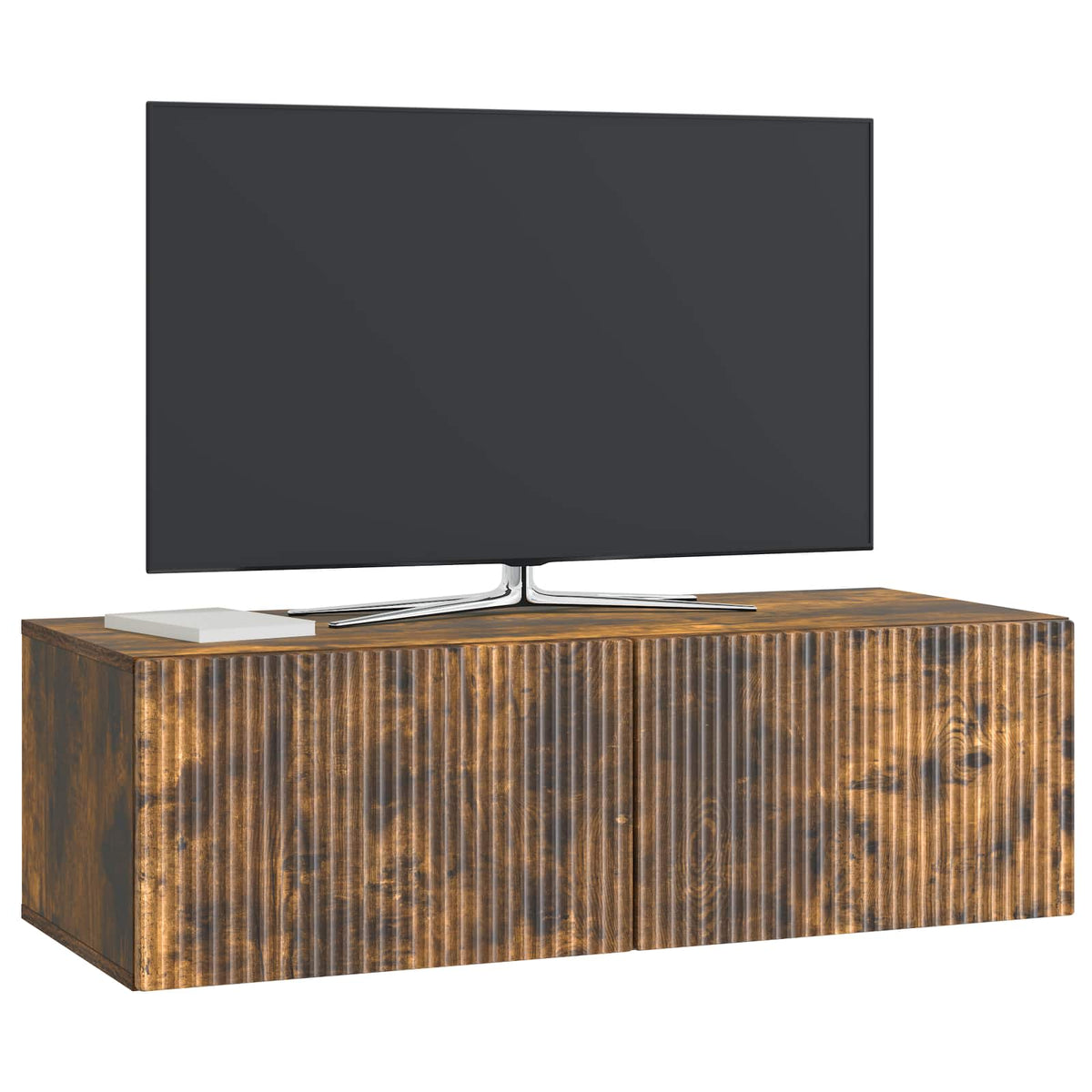 Vidaxl wandbeugel tv-kast 98 x 41 x 30 cm gerookt eiken bewerkt hout