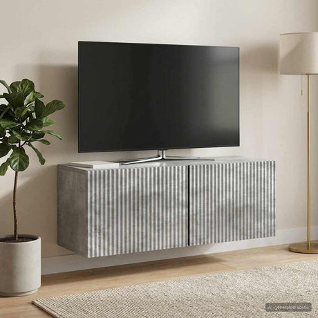Vidaxl wandbeugel tv-kast 78,5 x 31 x 30 cm betongrijs bewerkt hout
