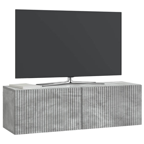 Vidaxl wandbeugel tv-kast 98 x 31 x 30 cm betongrijs bewerkt hout